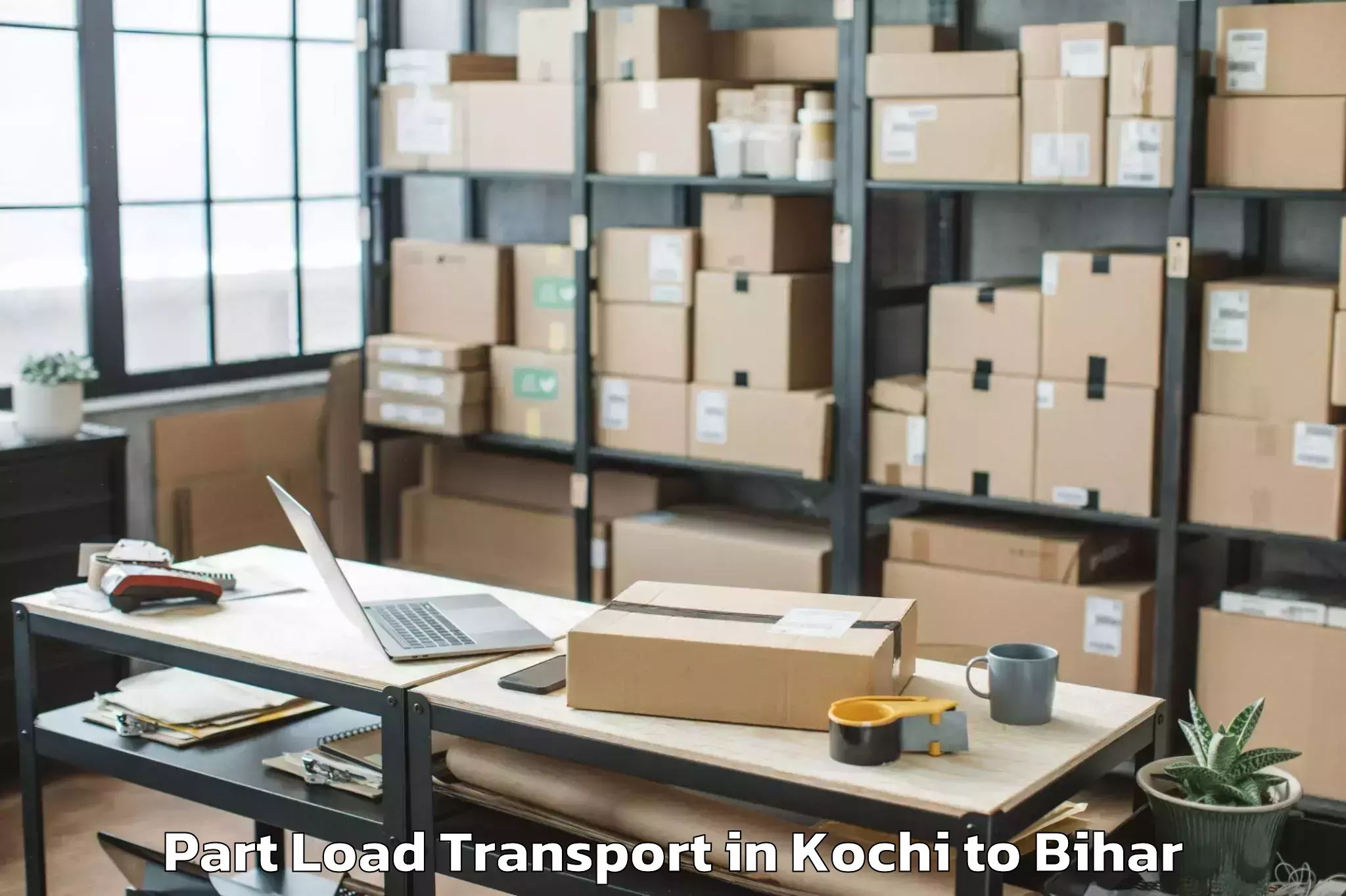 Hassle-Free Kochi to City Centre Mall Patna Part Load Transport